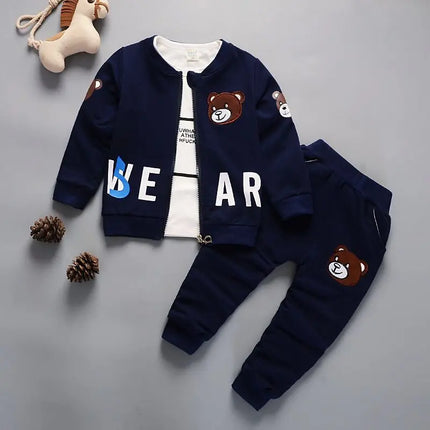 Newborn Kids Clothes Baby Boy Fashion Clothing Set 3PCS Tracksuit Autumn Spring Costume Toddler Children Outfits 1 2 3 4 Years HEBDO STORE