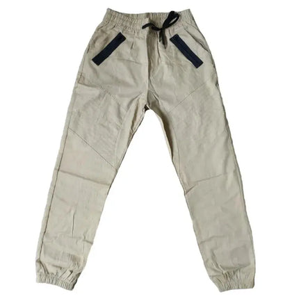 New Casual Solid Pants Full Length Cargo Pants Men Drawstring Joggers HEBDO