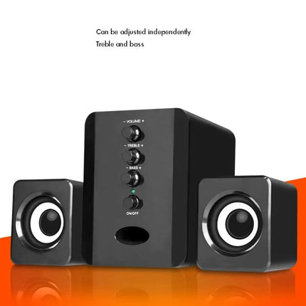 USB Subwoofer Speaker System, Wired Computer Speakers Great USB For DJ Music, Movies, Gaming, And Multimedia Laptops Computer HEBDO