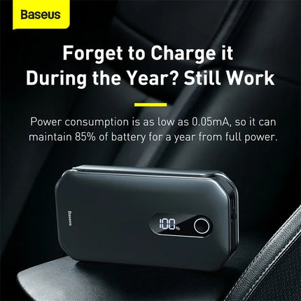 Baseus 12000mAh Car Jump Starter Power Bank 12V Auto Starting Device 1000A Car Booster Battery Emergency Starter Battery for Car HEBDO STORE