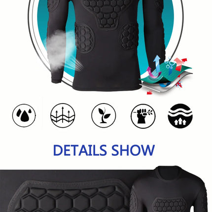 Professional goalkeeper armor uniforms football goalkeeper jerseys thicken EVA sponge elbow goalkeeper sports uniforms HEBDO STORE