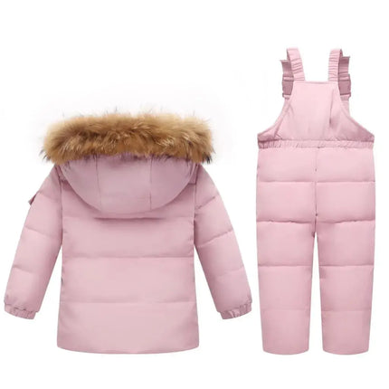 OLEKID -30 Degree Russia Winter children Boys Clothes set Down Jacket Coat + Overalls For Girl 1-5 Years Kids Baby Girl Snowsuit FRANTZDOL STORE