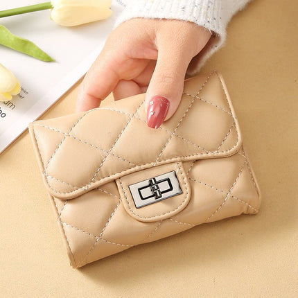 Women's Classic Style Rhombus Wallet Short Clutch HEBDO STORE