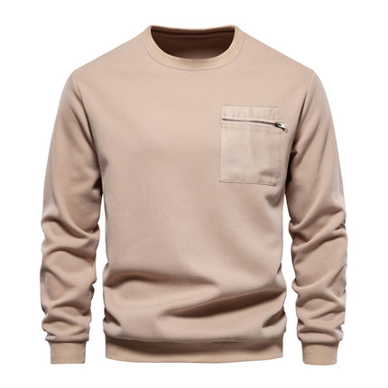 Loose-fitting Casual Round-neck Pullover Men's Sweater HEBDO STORE