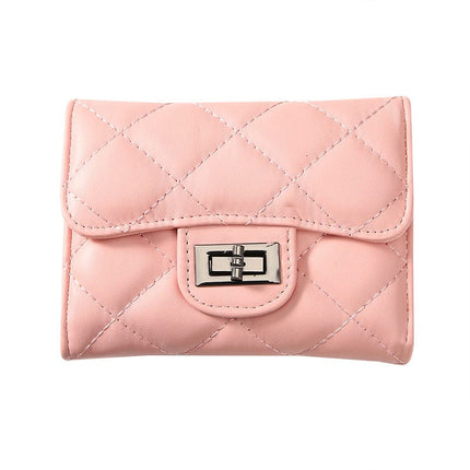 Women's Classic Style Rhombus Wallet Short Clutch HEBDO STORE