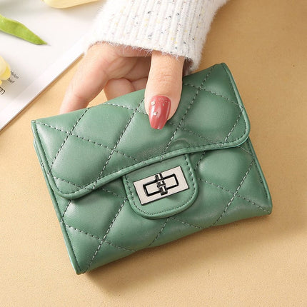 Women's Classic Style Rhombus Wallet Short Clutch HEBDO STORE