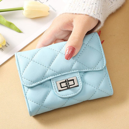 Women's Classic Style Rhombus Wallet Short Clutch HEBDO STORE