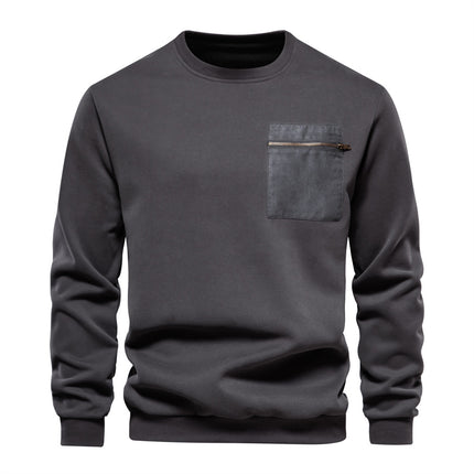 Loose-fitting Casual Round-neck Pullover Men's Sweater HEBDO STORE