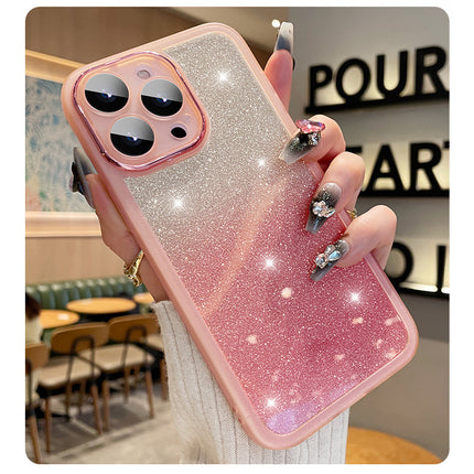 Gradient Glitter Silicone Soft Case Phone Case HEBDO STORE