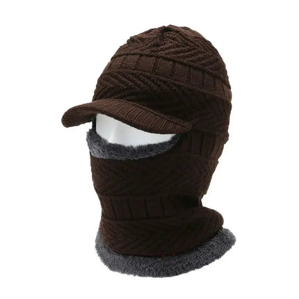 Winter Hat for Men Skullies Beanies Hats Winter Beanies for Men Women Wool Scarf Cap Balaclava Mask Bonnet Knitted Hat for Women HEBDO