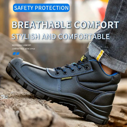 Safety Shoes Boots Man Steel Toe Cap for Work  Work Wear  Industrial Boots Man Protection for the Feet Waterproof HEBDO STORE