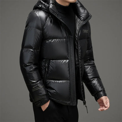 Super Down Jacket 2024 Winter New Short Coat Thickened Designer Clothing Hooded Casual Heating Luxury Down Ultra-light Filling HEBDO STORE