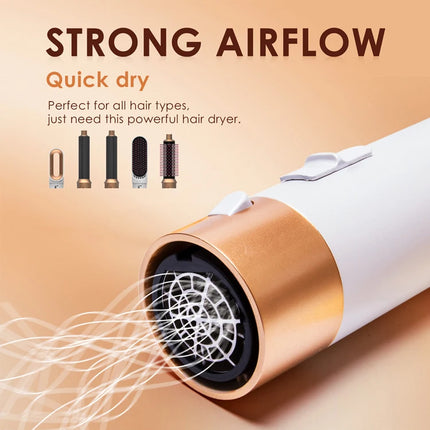 Professional Air Hair Styler 5 In 1 Low Noise Hair Curling Straightening Hair Drying 1000W Hot Air Brushes HEBDO STORE