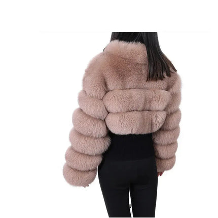 MAOMAOKONG 2023 Trend New Real Fur Coat Natural Fox Fur Women's Winter Coats Short Jackets Female Clothing Vests Fashion HEBDO STORE