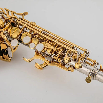 yanagisawa SC-9937 Bb Soprano Saxophone Silver Plated A golden key Brass Professional Woodwind Instrument B Flat Sax HEBDO STORE