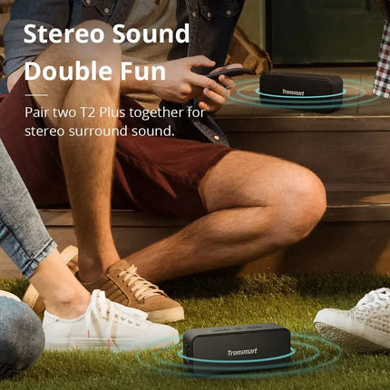 Tronsmart T2 Plus Bluetooth Speaker Outdoor Portable Speaker with Waterproof IPX7, NFC, 24H Playtime, Micro SD FRANTZDOL STORE