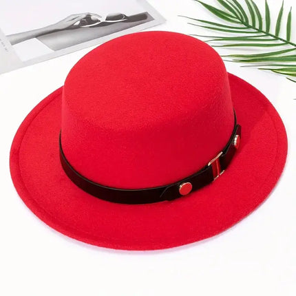 Four Seasons Flat  Top Hat for Men and Women's Versatile Woolen - Premium  from FRANTZDOL STORE  - Just $25.99! Shop now at FRANTZDOL STORE 