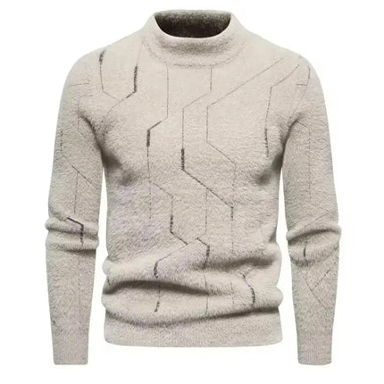 Fashion Patchwork Knitted Sweater Men Autumn Winter HEBDO