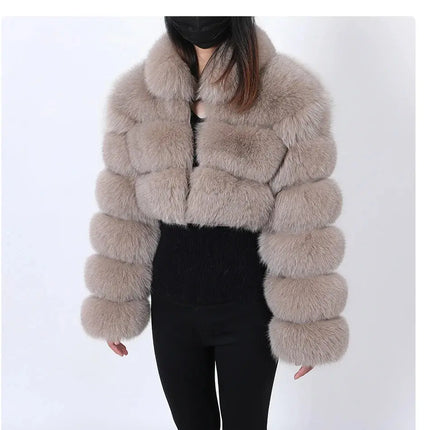 MAOMAOKONG 2023 Trend New Real Fur Coat Natural Fox Fur Women's Winter Coats Short Jackets Female Clothing Vests Fashion HEBDO STORE