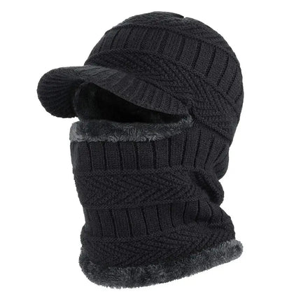 Winter Hat for Men Skullies Beanies Hats Winter Beanies for Men Women Wool Scarf Cap Balaclava Mask Bonnet Knitted Hat for Women HEBDO