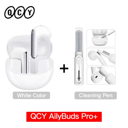 QCY HT10 AilyBuds Pro+ ANC Wireless Earphone Hi-Res Audio with LDAC Bluetooth 5.3 Earbuds 6 Mic AI HD Call Multipoint Connection HEBDO STORE