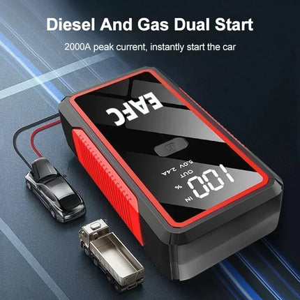 EAFC Car Jump Starter 20000mAh 2000A 12V Starting Device Power Bank Car Battery Booster Charger For Petrol Diesel Car Starter Hebdo Store