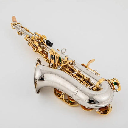 yanagisawa SC-9937 Bb Soprano Saxophone Silver Plated A golden key Brass Professional Woodwind Instrument B Flat Sax HEBDO STORE