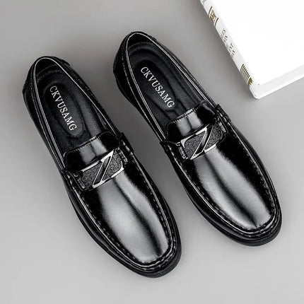 Formal Dress Men Loafers Flat/5cm Elevator Shoes Men Lift Sneakers Soft Cow Leather Men Casual Height Increase Shoes Taller Shoe Hebdo Store