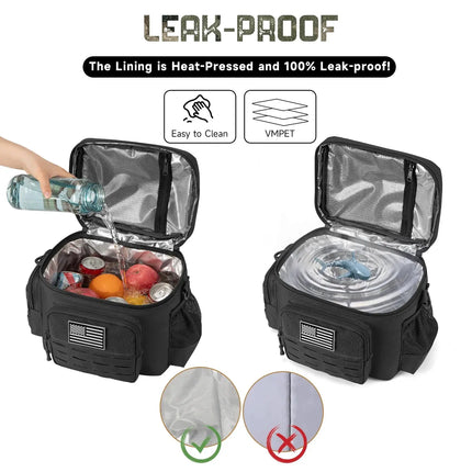 Tactical Thermal Cooler Bag Outdoor Heavy Duty Lunch Box Work Leakproof Insulated Durable Lunch Bag for Men Meal Camping Picnic HEBDO STORE