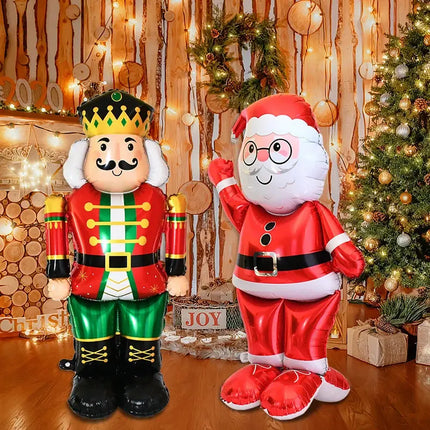 Large Christmas Foil Balloon Snowman Gingerbread Man Santa Claus Balloons Christmas Party Supplies Navidad New Year Party Decor HEBDO STORE