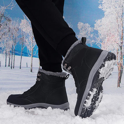 Men's Winter Snow Boots woman's Waterproof sneakers Super Warm Men's Boots Outdoor Men Hiking Boots Work Travel Shoes Size 37-47 HEBDO STORE