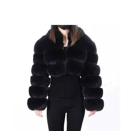 MAOMAOKONG 2023 Trend New Real Fur Coat Natural Fox Fur Women's Winter Coats Short Jackets Female Clothing Vests Fashion HEBDO STORE