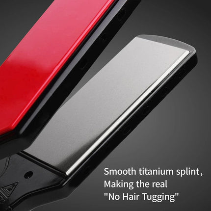 Hair Straightener Titanium 480F High Temperature Professional Wide Plates Irons PTC Treatment Hair Flat Iron and Brush HEBDO STORE