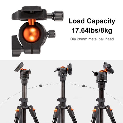 WalkingWay 62.99 Inch Professional High Camera Tripod for DSLR Portable Aluminum Travel Tripod with 360Degree Panorama Ball Head HEBDO STORE