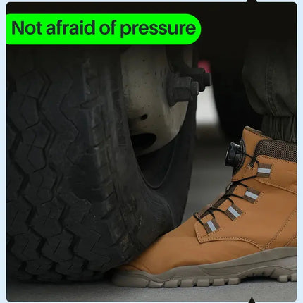 Rotating Button Lightweight Work Safety Shoes Men Industrial Work Sneakers Breathable Steel Toe Shoes Protective Safety Boots HEBDO STORE