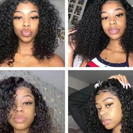 Small Curly Hair Fit Black People Wear of 14 Inch Synthetic Fibre Everyday Use Wigs Synthetic Wig Natural Hebdo Store