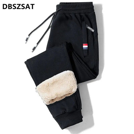 Winter Warm Fleece Pants Men 2023 Lambswool Thick Casual Thermal Sweatpants Male Trousers Brand High Quality Fashion Men Hebdo Store