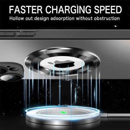 Tempered Glass Matte Magnetic For Magsafe Wireless Charging Case For iPhone 15 14 Pro Max 13 12 11 Shockproof Soft Hard Cover HEBDO STORE