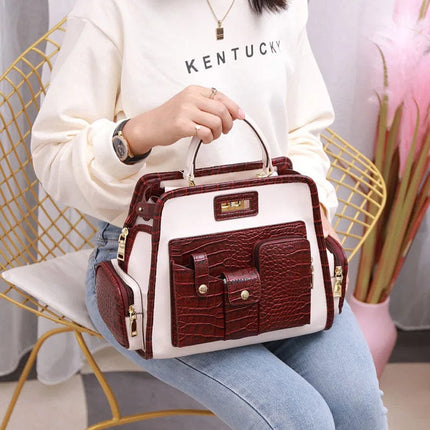 VM FASHION KISS Crocodile Pattern Large-capacity Bags For Women Shoulder Bags Handbag Multi-pocket Messenger Bag 2023 Trend HEBDO STORE