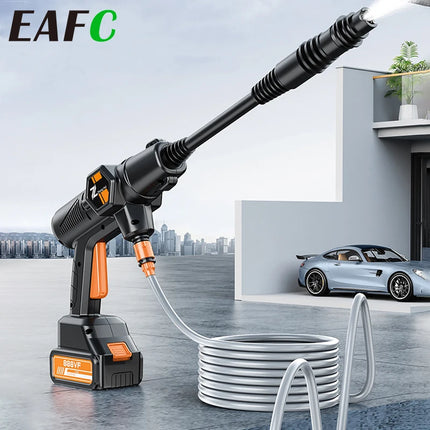 Rechargeable Car Wash Gun 100Bar 300W Cordless High Pressure Car Washer Electric Water Gun Foam Machine For 21V Lithium Battery HEBDO STORE