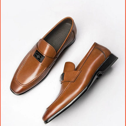 Spring New Men's Formal Shoes Genuine Leather Soft Sole Business Leisure Lefu Shoes HEBDO STORE