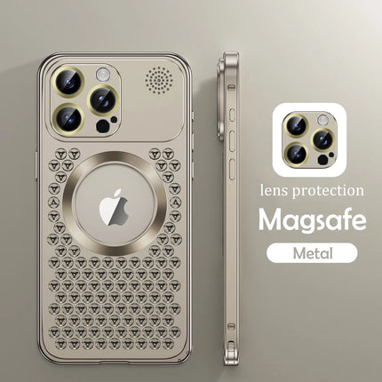 Case For iPhone 13 12 14 15 Pro Max Plus Magnetic Aluminum Cover Magsafe For IPHON 14 15 Pro Promax HEBDO STORE