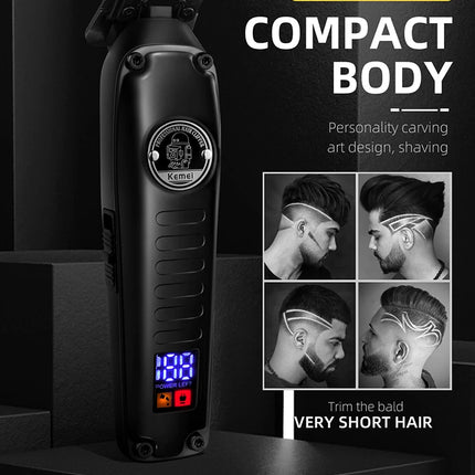 Kemei Professional Hair Clipper Set Electric Hair Cutting Machine Rechargeable Barber Hair Trimmer Cordless Haircut Clipper HEBDO STORE