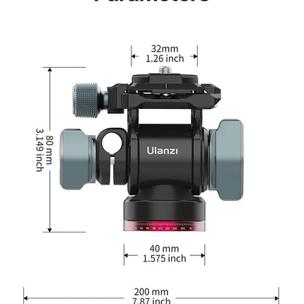 Ulanzi U-190 U190 Panoramic Tripod Head Hydraulic Fluid Video Damping Head For Tripod Monopod DSLR Camera Holder Stand Mobile HEBDO STORE