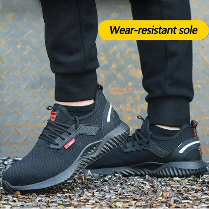 Safety Shoes Men With Steel Toe Cap Anti-smash Men Work Shoes Sneakers Light Puncture-Proof Indestructible Shoes Dropshipping HEBDO STORE