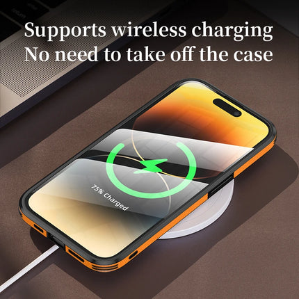 Magnetic Wireless Charging Leather Phone Case For iPhone 14 13 12 11 15 Pro Max With Magsafe Lens Protect Cellphone Cover Shell HEBDO STORE