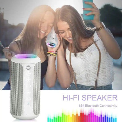 Portable Speaker, Wireless Bluetooth Speaker, IPX7 Waterproof, 24W Loud Stereo Sound with Mic, Bassboom Technology, TWS Pairing HEBDO