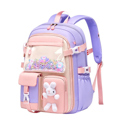 2023 Primary School Girls' Schoolbag Kawaii Lightweight Children's Bag Waterproof Bags Colorful Travel Backpack Mochilas Gifts HEBDO STORE