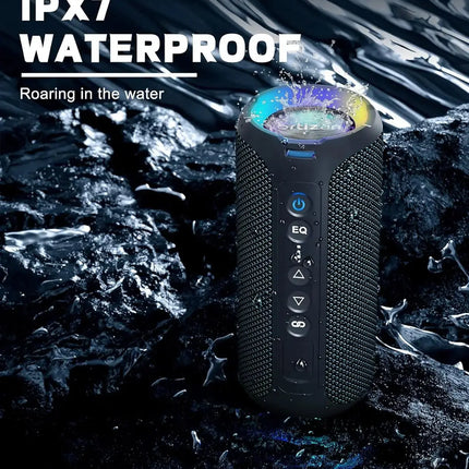 Ortizan Bluetooth Speakers 40W Enhanced Bass Portable Outdoor Wireless Speaker 30Hrs IP7 Waterproof Shower Speaker Bluetooth 5.3 HEBDO