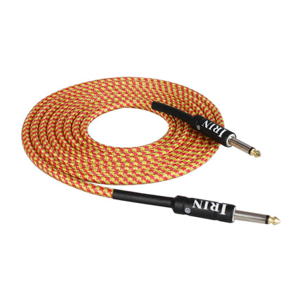 IRIN Guitar 3M Audio Cable Colorful Nickel Plug Audio Cable for Electric Guitar Electric Bass Amplifiers Guitar Parts Accessory HEBDO STORE